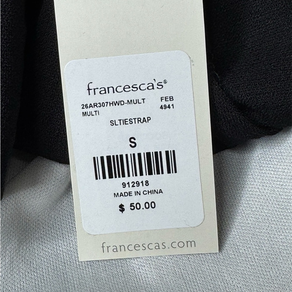 Francesca's Collections Tan, White, and Black Casual Dress - Picture 4 of 5